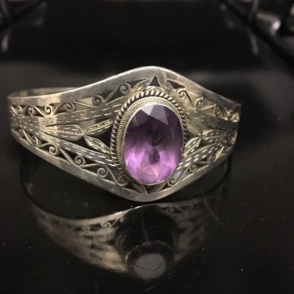 Jewelry - Sterling and Amethyst Bracelet.
